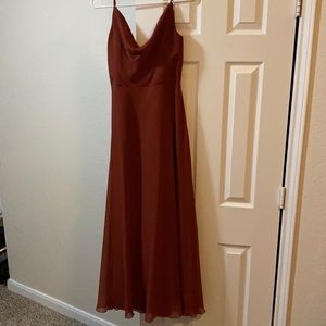 Perfect for the PETITE person! Jenny Yoo Colby dress RUST.